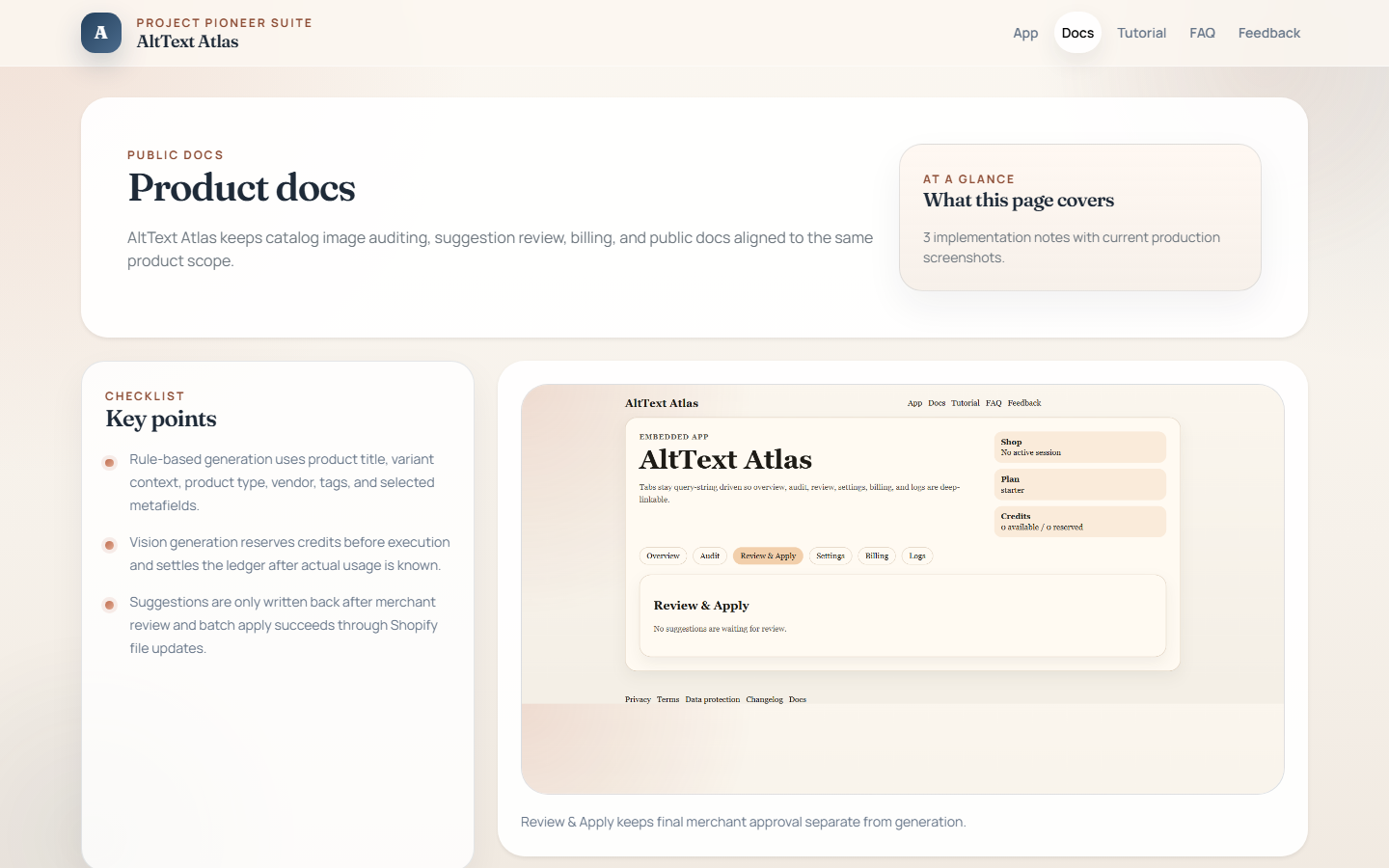 AltText Atlas product screen screenshot